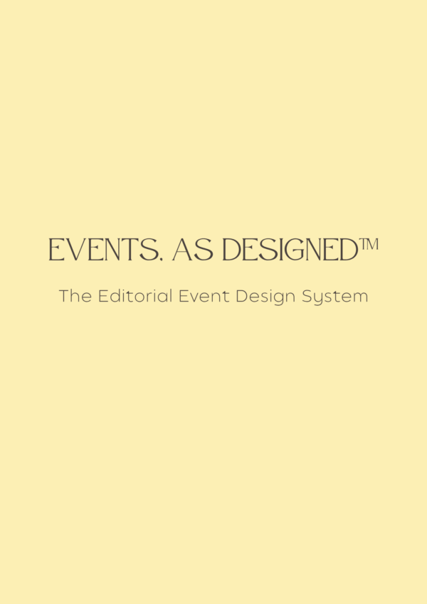 Events, As Designed™ Team & Organisational Licensing